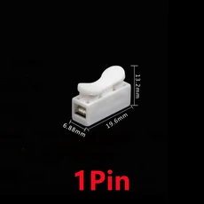 신형 퀵 스플라이스 잠금 와이어 커넥터 납땜 푸시 타입 없음 1 3 핀 전기 케이블 50 5 개, 02 5PCS, 02 1Pin