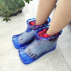 누리몰 족욕부츠 족저근막염족욕 풋케어 족욕기 신발 족냉증 족탕기 발마사지기 지압 열순환족욕기 장화, 블루 28.6x17.8x12.8cm, 1