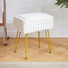 에코소라노 수납스툴 화장대 의자 벤치 다용도 수납장, 화이트WBD004W, 1개