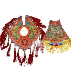 金龍佛具 手工流蘇披肩肚圍 橘色紅色粉色 媽祖披肩 肚兜 1尺3用 神明衣