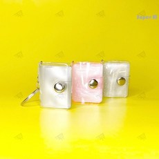 증명사진 앨범 키링 포토 키체인 보관 스냅 사진첩 미니 휴대용 기념, 투명