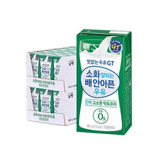 [남양][남양]남양 소화 잘되는 배 안아픈 우유 진짜 고소한 락토프리우유 180ml 48팩