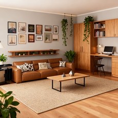 브라운 먼지없음 기계세탁 가능 미끄럼방지 내구성 강한 모사삼마 반려동물 발톱 긁힘 방지 카페트 거실 욕실 현관용