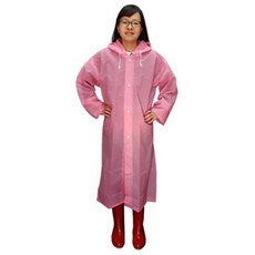 고급형 다회용 EVA 우의 우비 Free 오토바이(배달업 등산 낚시 산업용 농수산업), 핑크