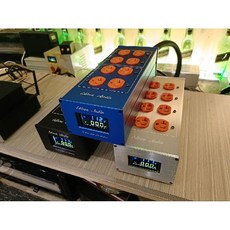 Edison Audio 2024全新訂製款電源排插 (4孔濾波 4孔直通), 1個, 藍色8孔排插一台+1米怪獸電源線