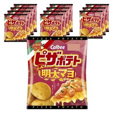 Calbee 卡樂比 洋芋片 明太子美乃滋披薩風味 57g, 12包
