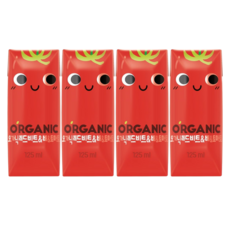 롯데 크니쁘니 오가닉주스 레드비트 토마토 125ml 48팩, 48개