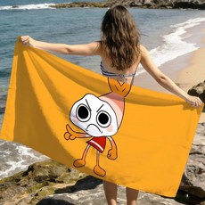 재미있는 팬아트 게임 귀여운 타월 비치 여행 수영 여름 휴가 목욕 수영장 캠프 선물