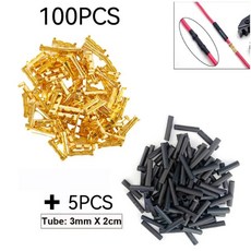 도킹 터미널 U형 탭 453 전기 케이블 커넥터 이중 30/50/ 00/200pcs, 100개, U형 탭 453 커넥터 100개(5튜브)