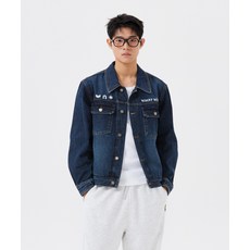 와키윌리 WACKY WILLY 그래픽 워싱 데님 트러커 블루 WA2503JK31BL 181624