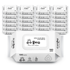 순수 대용량물티슈 청소용물휴지 캡형 100매x20팩 +5팩, 1매, 5세트