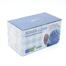 POWER CLEAN 洗衣球 洗衣機專用 清潔衣物 不傷衣物纖維 經濟實惠, 1套, 1L