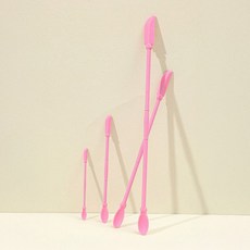 다용도 절약 스푼 미니 스파츌라 롱 주걱 헤라 주방 화장품, 핑크-특대, 1개