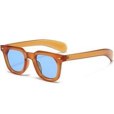 PORADAY 여성용 남성용 스퀘어 선글라스 트렌디한 두꺼운 프레임 선글라스 블랙 쉐이드 A1 블랙/그레이 MM