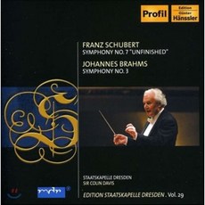 [CD] Colin Davis 슈베르트: 교향곡 8번 '미완성' / 브람스: 교향곡 3번 (Schubert: 'Unfinished' Symphony D759...