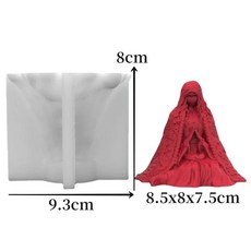 할로윈 마녀 양초 몰드 랜니 조각상 석고 공예 실리콘 장식 명절, 1.A