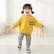 몽실이 컬러맨투맨 상하복 봄 가을 외출복 긴팔 유아 아동