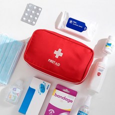 응급약통 가방 파우치 가정 비상약 상자 캠핑장 jja*531QM, 그레이, 1개