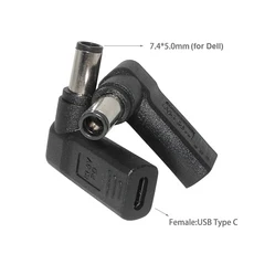 노트북 전원 어댑터 커넥터 Dc 플러그 USB C 암-hp 호환 Dell Asus Acer Lenovo 용 범용 남성 잭 변환기, 03 7.4-5.0mm (for Dell)