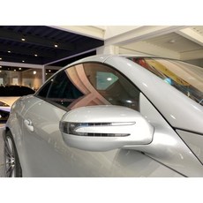 台灣之光 全新 R171 SLK R230 05 06 07 08年 銀色 箭矢 後視鏡 LED 方向燈蓋組 後視鏡蓋, 1個
