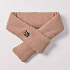 스마트 발열 넥워머 목도리 충전식 겨울용 보온 목욕 목 보호, 카멜