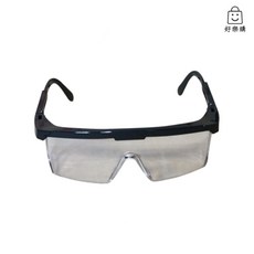 安全眼鏡 護目鏡 防塵眼鏡 防飛沫 加寬加厚鏡片, 1個, 102 D - 半透明黑色鏡片