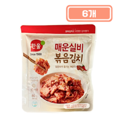 한울 매운실비 볶음김치, 6개, 80g