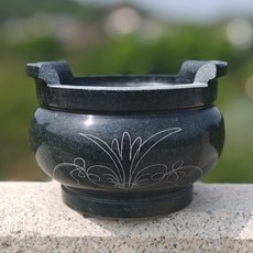 누룽까미 묘지화병 성묘묘지화병 묘지돌화병, 향로 18cm (접착제 포함)