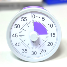 피키 무소음 뽀모도로타이머 구글 쿠킹 공부, 퍼플, AAA건전지 2개 증정, 1개