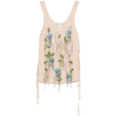 블루마린 비즈 태슬 탑