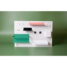 스틸팩토리 타공판 악세서리 후크 선반, 사각후크 4CM 화이트, 1개