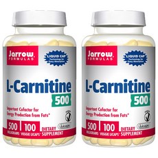 Jarrow FORMULAS 賈羅公式 無麩質左旋肉鹼素食膠囊 500mg, 100顆, 2個