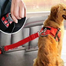 차량용 애완동물 이동 보조 용품 드라이브 필수품 반려견 고정 장치 자동차 여행, 1개, 핑크