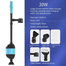 쿠쿠스토어 어항 물교환품 변기 흡입기 전기펌프 모래세척기 청소청소기, 02 20W, 04 EU plug adapter