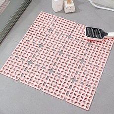 마벨인홈 프리미엄 욕실 물빠짐 안전 매트, 1개, 라이트핑크