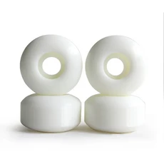 4개 95A PU 스케이트 보드 롱 바퀴 52X32mm 다운 스피드 슬라이딩 휠 액세서리 도로 모션, WHITE