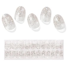 Chisafly 젤네일 스티커 경화 타입 네일 스티커 붙이기만 하면 눈 22매 세트 젤네일 경화 반짝반짝 귀여운 통통한 셀프 스틱 포함 떼어내기 오래 지속 라이트 매니큐어