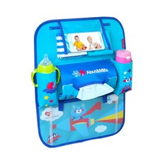 JoyBaby 第三代車用椅背收納袋 可放手機平板 置物袋汽車雜物袋, 藍色小熊-F, 1個