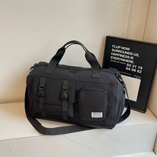 運動健身包乾溼分離旅行包男款大容量防水行李包手提游泳包女收納, 25號旅行包-黑色【加厚防潑水面料】