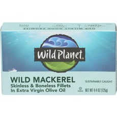 와일드 플래닛 고등어 야생 필레 올리브 오일 124.7g 와일드 플래닛 고등어 야생 필레 올리브 오일 124.7g, 1개