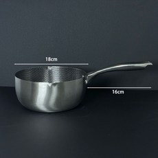 DFMEI 410不鏽鋼雪平鍋家用小奶鍋寶寶輔食鍋蜂窩不易粘鍋電磁爐通用平, 1個, 18cm雪平鍋, 如圖