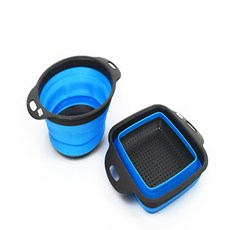 올마 실리콘 채반 원형채반, 대 블루 사각