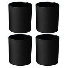 캔들 디퓨저 용기 고급 유리병 화병, 캔들용기, 블랙 250ml 4개