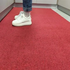 쇼핑몰 문 입구 현관 매트 대형 얇은 카펫 야외 실내 바닥 미끄럼 방지 침실 거실 지역 깔개 회색 주방, 60x120cm, 색상: 1. red / 크기: T. 60x120cm