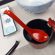 적 투톤 우동 스푼 17cm VV 멜라민 업소용 식당 라멘 일식(list, 적투톤우동스푼 (013774), 1개