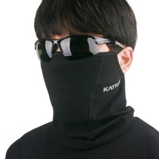 여름용 냉감 쿨 자전거 마스크 골프 자외선차단 얼굴 가리개 제트9, 1개, 블랙