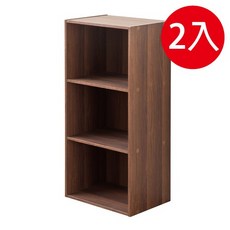 TZUMii 層櫃 收納櫃 書櫃 E1板材結構穩固 簡約現代風格 多功能用途收納。, 1個, 家居E1三格空櫃-2入組