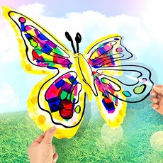 셀로판지 입체 나비 날개 3인용 투명 포장 장식 소품 재 생일 파티 선물 비즈, 본상품