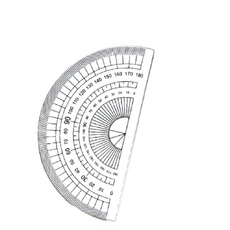 클위몰 원형각도기 초등각도기 5개입 각도기자세트
