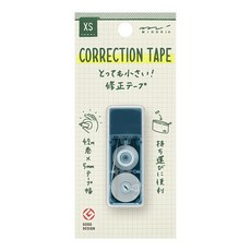 日本MIDORI XS迷你機能性修正帶 明進文房具嚴選 輕巧易攜 修改平整, 靛藍(新色), 1個